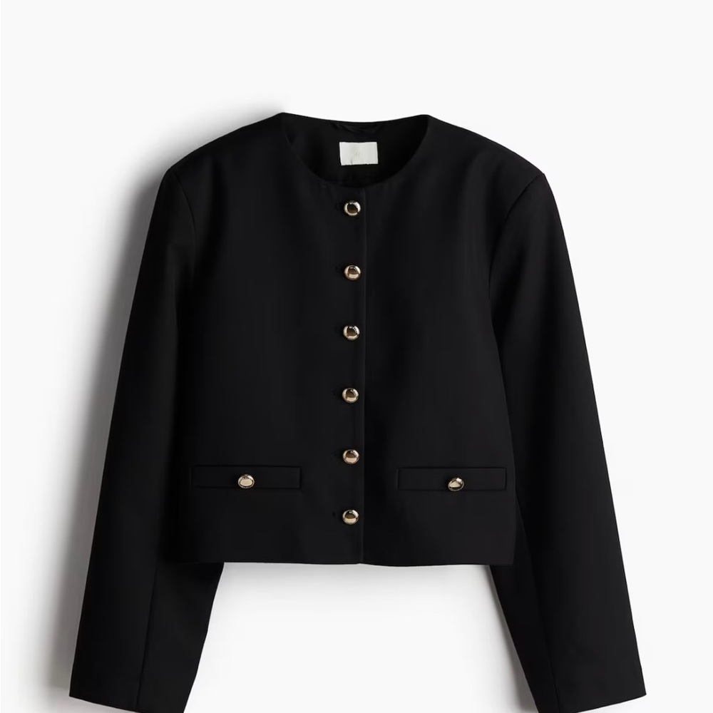 H&M Black Blazer with Gold Buttons